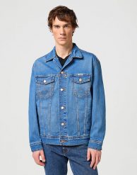 WRANGLER ANTI FIT JACKET MĘSKA KURTKA JEANSOWA JEANS BLUE EYES W459DNY96 112331171. Niebieskie kurtki męskie Wrangler, m, bez wzorów, z jeansu, bez kaptura. Za 349.99 zł.