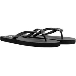 Klapki Damskie MM00FFLIF018A. Czerwone klapki damskie 4f, bez wzorów, z gumy, bez obcasa, na słupku. Za 74.99 zł.