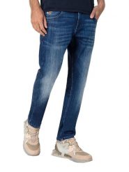 Timezone Dżinsy "Eliaz" - Slim fit - w kolorze granatowym rozmiar: W36/L34. Niebieskie jeansy męskie Timezone. Za 148.96 zł.