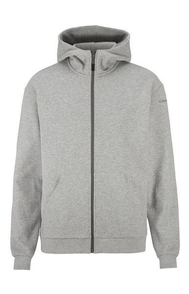 Craft Community 2.0 FZ Hoodie M – rozpinana bluza z kapturem, wnętrze. Szare bluzy sportowe męskie Craft, m, z bawełny. Za 314.35 zł.