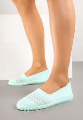 Zielone Tenisówki z Ozdobnymi Paskami Loroti. Zielone trampki i tenisówki damskie Born2be, bez wzorów, z jeansu. Za 34.99 zł.