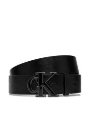 Calvin Klein Pasek Ck Enamel Buckle 40Mm LV04D7150G Czarny. Czarne paski męskie CALVIN KLEIN, bez wzorów, ze skóry. Za 289.99 zł.