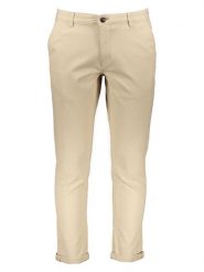 Jack & Jones Spodnie chino w kolorze beżowym rozmiar: W32/L34. Brązowe spodnie materiałowe męskie Jack & Jones, bez wzorów, z bawełny. Za 118.84 zł.