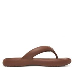 Japonki Melissa. Brązowe klapki damskie Melissa, bez wzorów, bez obcasa. Za 219.99 zł.