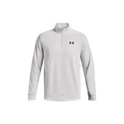 Bluza fitness męska Under Armour Armour Fleece 1/4 Zip. Czarne bluzy bez kaptura męskie Under Armour, bez wzorów, sportowe, bez kołnierzyka, bez ramiączek. Za 149.99 zł.