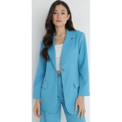 Niebieska Marynarka Nesephone. Niebieskie marynarki i żakiety damskie Born2be, l, bez wzorów, eleganckie. Za 99.99 zł.