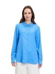 BETTY & CO Koszula w kolorze błękitnym rozmiar: 44. Niebieskie koszule damskie Betty & Co., bez wzorów, bez kołnierzyka, bez ramiączek. Za 73.95 zł.