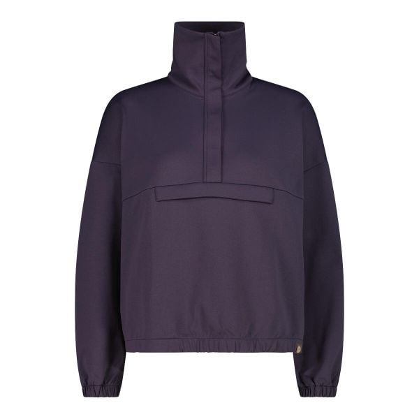 Damski sweter 1/2 zip CMP. Fioletowe swetry klasyczne damskie CMP, bez kołnierzyka. Za 340.00 zł.