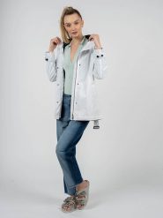 Geox Płaszcz Delray | W2521T T2676 | Kobieta | Biały. Białe płaszcze damskie Geox, bez wzorów, z poliesteru. W wyprzedaży za 449.00 zł.
