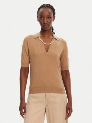 Liu Jo Sweter WA5222 MS49I Brązowy Regular Fit. Brązowe swetry klasyczne damskie Liu Jo, xs, z wiskozy, bez kołnierzyka. Za 489.99 zł.