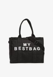 Czarna Pleciona Torebka Shopper Seviola. Czarne shopper bag damskie Born2be, bez wzorów, z jeansu, bez dodatków. Za 84.99 zł.