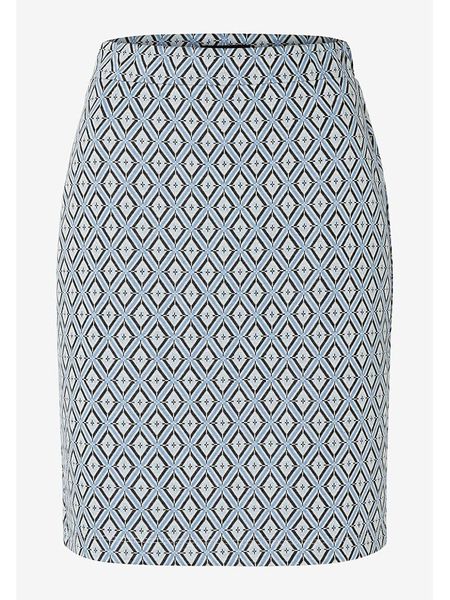 More & More Spódnica w kolorze błękitnym rozmiar: 42. Niebieskie spódniczki damskie MORE & MORE, bez wzorów, z podwyższonym stanem, midi. Za 78.28 zł.