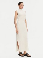 Calvin Klein Sukienka letnia K20K208304 Écru Slim Fit. Sukienki damskie CALVIN KLEIN, na lato, l, bez wzorów, z syntetyku, bez kołnierzyka, bez ramiączek. Za 549.99 zł.