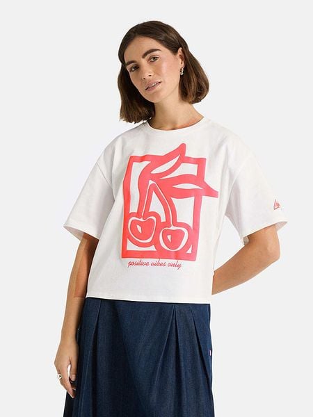 LIEBLINGSSTÜCK Koszulka "Nori" w kolorze biało-różowym rozmiar: 4XL. Białe bluzki damskie LIEBLINGSSTÜCK, xl, bez wzorów, bez kołnierzyka, bez ramiączek. Za 154.07 zł.