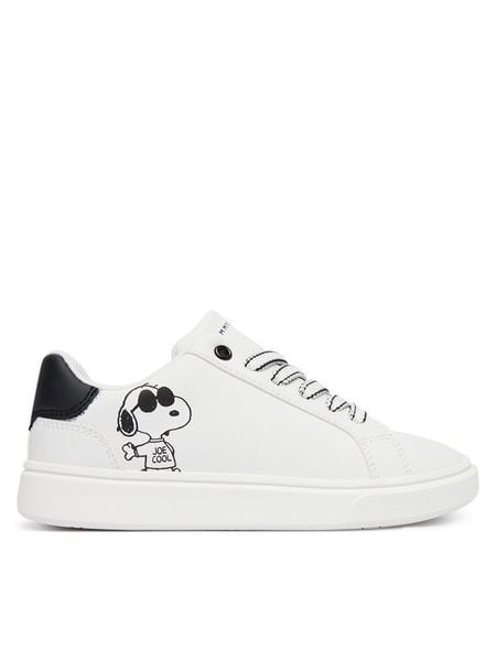 Tommy Hilfiger Sneakersy T3X9-35325-1355 M Biały. Białe buty sportowe chłopięce Tommy Hilfiger, ze skóry, bez zapięcia. Za 364.99 zł.
