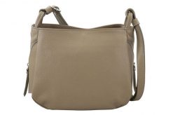 Listonoszka skórzana BARBERINI'S beżowa 946-2. Brązowe shopper bag damskie Barberinis, bez wzorów, z lakierowanej skóry, małe, lakierowane, bez dodatków. Za 289.99 zł.