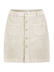 Sublevel Spódnica sztruksowa w kolorze kremowym rozmiar: L. Brązowe spódniczki damskie Sublevel, l, bez wzorów, ze sztruksu, mini. Za 78.47 zł.