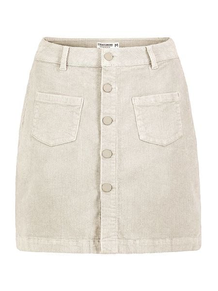 Sublevel Spódnica sztruksowa w kolorze kremowym rozmiar: L. Brązowe spódniczki damskie Sublevel, l, bez wzorów, ze sztruksu, mini. Za 78.47 zł.