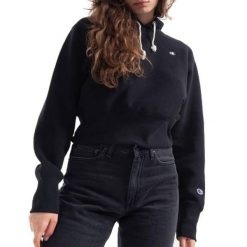 Bluza sportowa damska Champion Wmns Reverse Weave Cropped Hoodie. Czarne bluzy sportowe damskie CHAMPION, m. Za 277.00 zł.