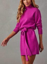 Milan Kiss Sukienka dzianinowa w kolorze różowym rozmiar: L. Różowe sukienki damskie Milan Kiss, na co dzień, l, bez wzorów, z dzianiny, bez kołnierzyka, bez ramiączek, mini, proste. Za 173.99 zł.