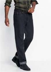Dżinsy z elastycznymi wstawkami w talii, classic fit straight. Niebieskie jeansy męskie bonprix. Za 102.99 zł.