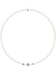 Mitzuko Naszyjnik perłowy w kolorze białym - dł. 42 cm rozmiar: onesize. Białe naszyjniki damskie Mitzuko, srebrne. Za 382.99 zł.