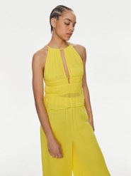 Patrizia Pepe Top 2C1540/A061-Y447 Żółty Regular Fit. Żółte topy damskie Patrizia Pepe, bez wzorów, z syntetyku, bez kołnierzyka. Za 959.99 zł.