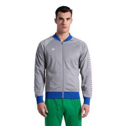 Bluza rozpinana męska sportowa Arena Men's Relax IV Team Jacket. Niebieskie bluzy bez kaptura męskie Arena, bez wzorów, sportowe, bez kołnierzyka, bez ramiączek. Za 299.99 zł.