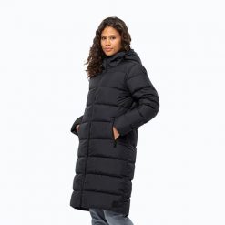 Płaszcz puchowy damski Jack Wolfskin Frozen Palace. Czarne płaszcze damskie Jack Wolfskin, na zimę, l, bez wzorów, z puchu. Za 1,469.00 zł.