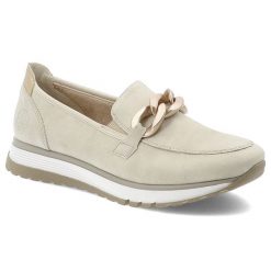 Beżowe Półbuty Rieker Eleganckie Obuwie Damskie. Brązowe półbuty damskie Rieker, bez wzorów, ze skóry ekologicznej, eleganckie, bez obcasa. Za 329.00 zł.