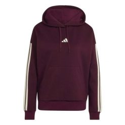 Bluza Adidas Sport W 3S Fl Hd Damskie. Czerwone kurtki do biegania damskie Adidas, s, bez wzorów, z bawełny, z kapturem. Za 335.99 zł.