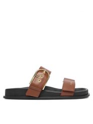 Furla Klapki Solea YL56SOE BX4513 CN 03B00 Brązowy. Brązowe klapki damskie Furla, bez wzorów, ze skóry, bez obcasa. Za 989.99 zł.