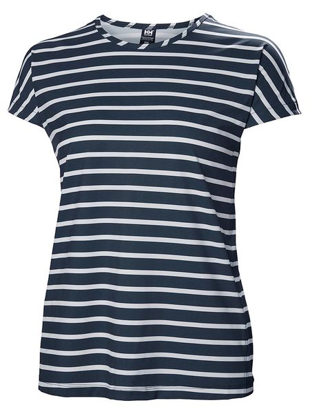 Helly Hansen Koszulka funkcyjna "Thalia Summer" w kolorze granatowo-białym rozmiar: XS. Niebieskie bluzki sportowe damskie Helly Hansen, s, bez wzorów, z materiału, bez ramiączek. Za 79.77 zł.