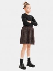 Desigual Sukienka codzienna 23WGVK14 Czarny Regular Fit. Czarne sukienki dziewczęce Desigual, bez wzorów, z syntetyku, bez ramiączek. Za 189.99 zł.
