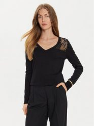 Morgan Sweter 242-MCOURSE Czarny Regular Fit. Czarne swetry klasyczne damskie Morgan, l, z syntetyku, bez kołnierzyka. Za 149.99 zł.