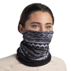 Komin na szyję - Bandana BUFF Polar Alsien. Czarne szaliki i kominy damskie Buff, bez wzorów, z elastanu. Za 102.29 zł.