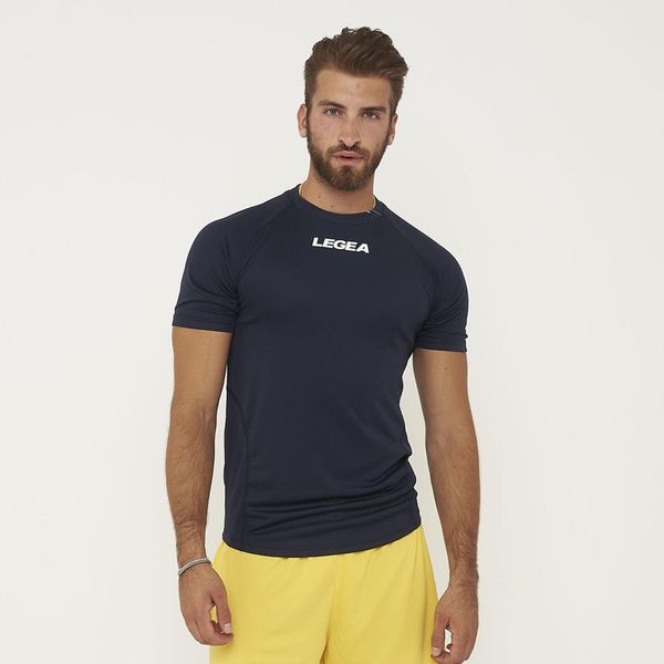 Koszulka multisportowa do treningu LIPSIA. Niebieskie topy sportowe damskie Legea, s, bez wzorów, z materiału, bez ramiączek. Za 60.00 zł.