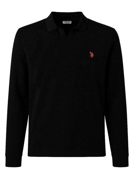 U.S. Polo Assn. Koszulka polo w kolorze czarnym rozmiar: M. Czarne koszulki polo męskie U.S. Polo Assn., m, bez wzorów, z bawełny, bez ramiączek. Za 126.45 zł.