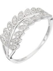 Maison héritage PARIS Złoty pierścionek "Feuillage Lumineux" z diamentami rozmiar: 52. Szare pierścionki damskie maison héritage PARIS, z diamentem, złote. Za 1,217.99 zł.