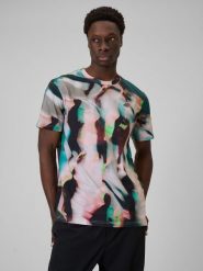 4F T-shirt regular z nadrukiem męski - multikolor XXL. T-shirty męskie 4f, m, bez wzorów, z materiału, bez kołnierzyka. W wyprzedaży za 49.99 zł.