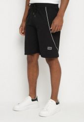 Czarne Dresowe Szorty Bermudy z Ozdobnymi Przeszyciami Nitarria. Czarne szorty męskie Born2be, l, z dresówki. Za 44.99 zł.
