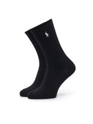 Polo Ralph Lauren Skarpety długie 455846847001 Czarny. Czarne skarpetki damskie Polo Ralph Lauren, bez wzorów, z bawełny. Za 89.99 zł.