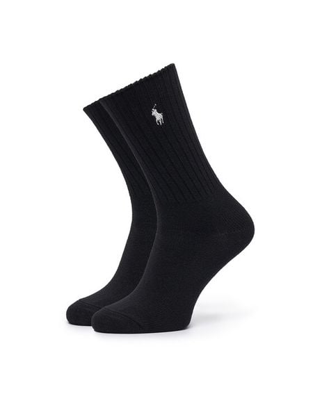 Polo Ralph Lauren Skarpety długie 455846847001 Czarny. Czarne skarpetki damskie Polo Ralph Lauren, bez wzorów, z bawełny. Za 89.99 zł.