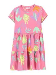 Coccodrillo Sukienka codzienna WC5129202VGC Różowy Regular Fit. Czerwone sukienki dziewczęce COCCODRILLO, bez wzorów, z bawełny, bez ramiączek. Za 39.99 zł.