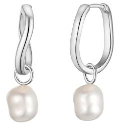 Glanzstücke München Kolczyki z perlami ze srebra próby 925 w kolorze srebrnym z perla hodowlana 1 ct Damski. Szare kolczyki damskie Glanzstücke München, z perłą, srebrne. Za 339.99 zł.