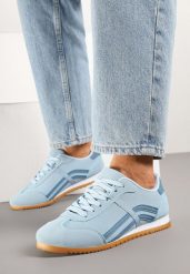 Niebieskie Sneakersy Typu Klasyczne Tenisówki Zdobione Przeszyciami Zardiva. Niebieskie trampki i tenisówki damskie Renee, z aplikacjami, z jeansu. Za 69.99 zł.