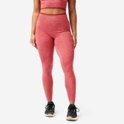 Legginsy do treningu siłowego damskie Domyos seamless. Czarne legginsy damskie DOMYOS, l, bez wzorów, z dzianiny. Za 99.99 zł.