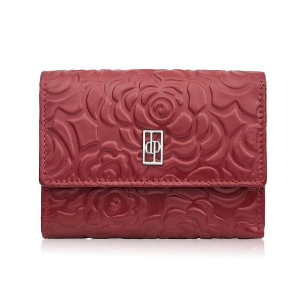 Portfel damski skórzany czerwony w orientacji poziomej RFID Paolo Peruzzi AL-15-RD. Czerwone portfele damskie Paolo Peruzzi, z aplikacjami, ze skóry. Za 79.00 zł.