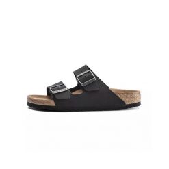 Unisex sandały Birkenstock Arizona Birko-Flor Vegan czarne regular 1019115. Czarne sandały męskie Birkenstock, z gumy, bez zapięcia. Za 329.00 zł.