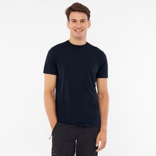 T-shirt męski VIKING Salen Man Merino. Niebieskie t-shirty męskie VIKING, l, bez wzorów, bez kołnierzyka. Za 219.90 zł.